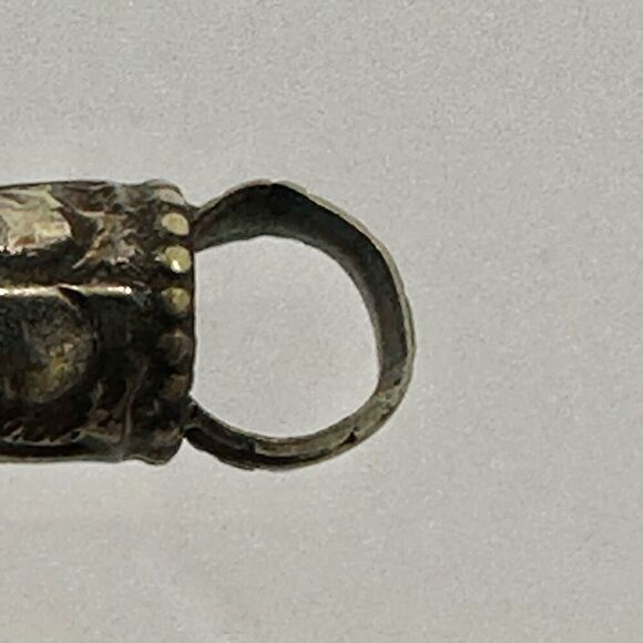 silver tone Tibetan amazonite pendant - Picture 6 of 10